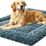 Large Size Washable Non‑deformable Rose-Velvet Comfort Dog Crate Mat