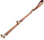 Leather Dog Doorbells to Go Outside, Brass Potty Training Bell