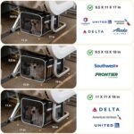 Lekereise Top-Expandable Pet Carrier 18x11x11Inch Delta American United Airline Approved Soft Sided Underseat to 15lbs Travel Carriers for Small Dogs Cats with Locking Safety Zippers Anti-Scratch Mesh - Image 2