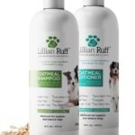 Lillian Ruff PRO Formula Deodorizing Oatmeal Dog Shampoo & Conditioner Set – Calm Itching & Allergies, Ultra-Nourishing Dry Skin Relief – Oatmeal, Aloe, Coconut Oil, Lavender & Provitamin B5, USA Made