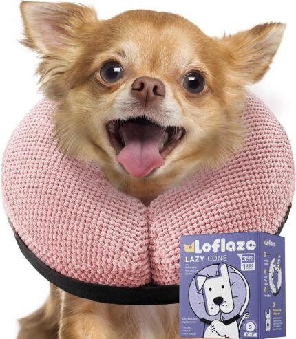 Loflaze Soft Inflatable Dog Cone Collar for Large Medium Small Dogs Cats – After Surgery Dog Neck Donut Collar, ECollar Alternatives for Recovery