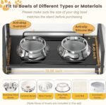 Lomivra Dog Feeding Station with 2 Elevated Bowl Stands & Large Storage - Image 2