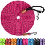 Long Dog Leash Reflective Rope Training Lead 15ft 30ft 50ft Check Cord
