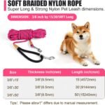 Long Dog Leash Reflective Rope Training Lead 15ft 30ft 50ft Check Cord - Image 2