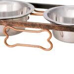 Loving Pets Elevated Dog Bowls – Raised Stainless Steel Dog Bowls with Steel Stand – Non-Skid, No Spill Feeder for Small, Medium & Large Dogs – Easy to Clean, Durable Raised Dog Feeding Station