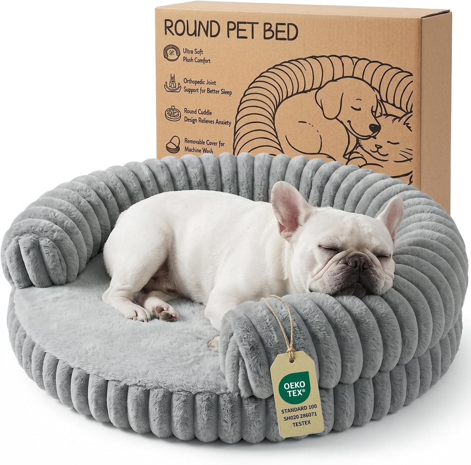Luxury Donut Dog Bed, Fluffy Orthopedic Dog Couch Washable Round Pet Sofa Luxury Donut Dog Bed, Fluffy Orthopedic Dog Couch Washable Round Pet Sofa