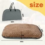 MABOZOO Foldable Travel Dog Bed, Outdoor Camping Dog Bag Bed Pet Pad with Carry Handles, Waterproof Pet Mattress Mat for Small, Medium, and Large Dogs Cats (Gray, 44x32x5 in) - Image 2