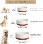 MALACASA Dog Bowls, Ceramic Dog Food and Water Bowls for Small Size Dogs, 1.5 Cups Capacity Pet Bowl for Puppy & Cats (S-1.5 Cups) - Image 2