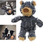 MAXBECK Dog Companion for Heavy Chewers- Indestructible Robust Bear Dog Toy, Resistant Squeaky Dog Toys for Heavy Chewers, Unbreakable Stuffed Plush Dog Toys for Aggressive Chewers (A-Navy)