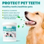MEDUWEDU Dental Care Finger Wipes 60 Counts,Teeth Cleaning Finger Wipes for Dogs & Cats,Reduces Plaque & Supports Oral Freshness, Coconut Scent - Image 2