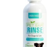 MEDUWEDU Dog Ear Cleaner, Dog Ear Care Liquid, Dog and Cat Ear Cleaner to Eliminates Ear Odour, Dirt and Debris Pet Ear Cleaner Solution,Remove Wax, Dirt & Stop Smelly, Itchy, Non-Irritating, 4 Fl oz
