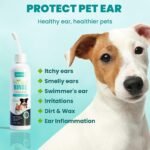 MEDUWEDU Dog Ear Cleaner, Dog Ear Care Liquid, Dog and Cat Ear Cleaner to Eliminates Ear Odour, Dirt and Debris Pet Ear Cleaner Solution,Remove Wax, Dirt & Stop Smelly, Itchy, Non-Irritating, 4 Fl oz - Image 2