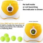 MEKAPLE Automatic Dog Ball Launcher, Dog Ball Thrower with 15 Mini Tennis Balls Sizing 2 Inch and Mesh Bag, Interactive Dogs Toys Tennis Balls Launcher for Small Dogs with 3 Distance Settings - Image 2