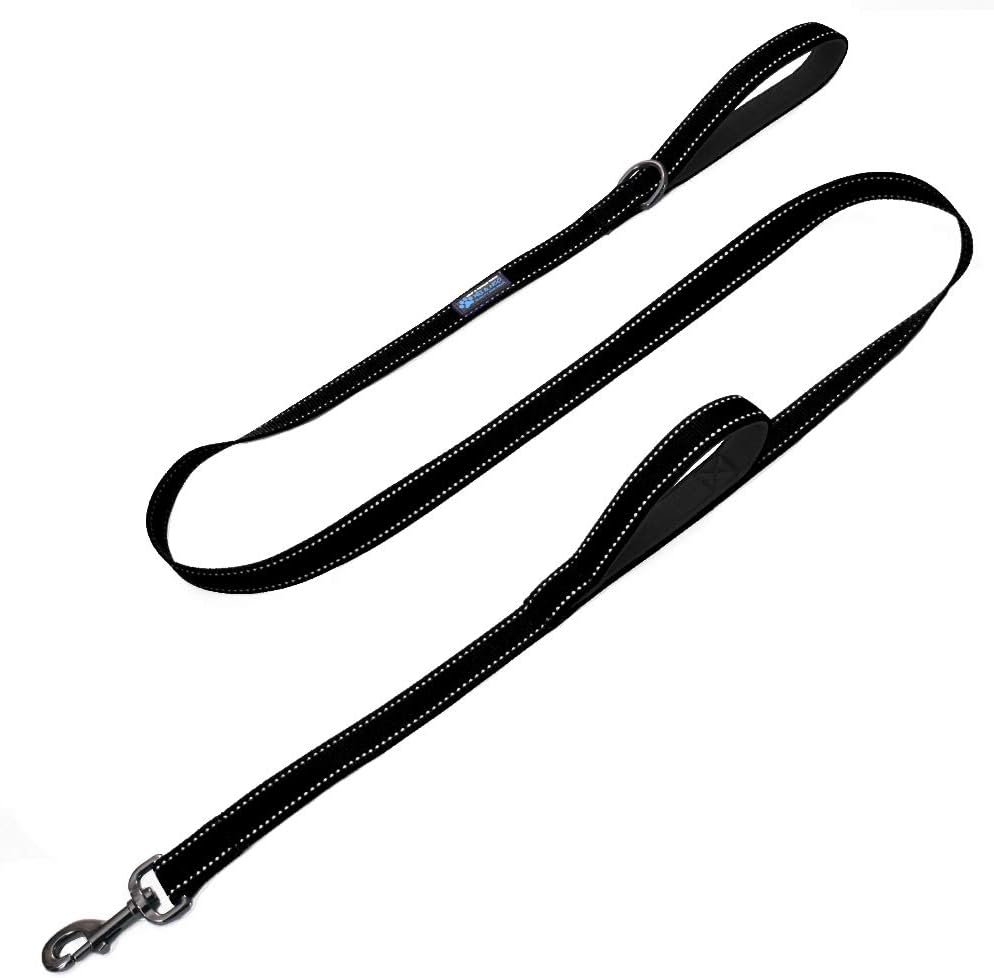 Max and Neo Double Handle Traffic Dog Leash – Reflective, Donates to Dog Rescue (Black, 6 FT) Max and Neo Double Handle Traffic Dog Leash – Reflective, Donates to Dog Rescue (Black, 6 FT)
