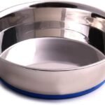 Max and Neo Heavyweight Non-Skid Rubber Bottom Stainless Steel Dog Bowl – We Donate a Bowl to a Dog Rescue For Every Bowl Sold (Medium – 50oz – 8″ Diameter)