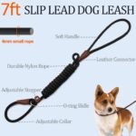 MayPaw Slip Lead Dog Leash 7ft x 1/4" Rope Control Leash for Dogs No Pull - Image 2