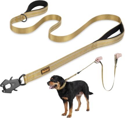 Mayerzon 6FT Tactical Heavy Duty Dog Leash No Pull with 2 Padded Handles