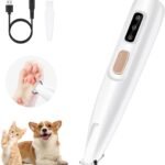 Mcbazel Pet Micro Precision Trimmer, Multifunctional Pet Hair Trimmer Waterproof Rechargeable Shaver with LED Light for Paws Eyes Ears Face Buttocks for Small Dogs and Cats，50dB Quiet Shave.