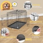 Medium Dog Crate 36 Inch Foldable Double Door Dog Cage Pet Kennel - Image 2