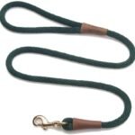 Mendota Pet Snap Leash – British-Style Braided Dog Lead, Made in The USA – Hunter Green, 1/2 in x 6 ft – for Large Breeds