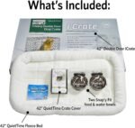 MidWest Homes for Pets Double Door iCrate Starter Kit, 42-inch Dog Crate Bundle for Large Dogs, Includes Cage, Pet Bed, 2 Bowls and Privacy Cover - Image 2