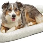 MidWest Homes for Pets QuietTime Dog Bed – White Fleece Bolster, Ultra-Soft and Machine Washable, Fits 42-Inch Crates and Carriers, for Large Breed Dogs