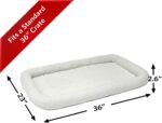 MidWest Homes for Pets QuietTime Dog Bed - White Fleece Bolster, Ultra-Soft and Machine Washable, Fits 36-Inch Crates and Carriers, for Medium to Large Breed Dogs - Image 2