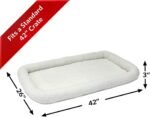 MidWest Homes for Pets QuietTime Dog Bed - White Fleece Bolster, Ultra-Soft and Machine Washable, Fits 42-Inch Crates and Carriers, for Large Breed Dogs - Image 2