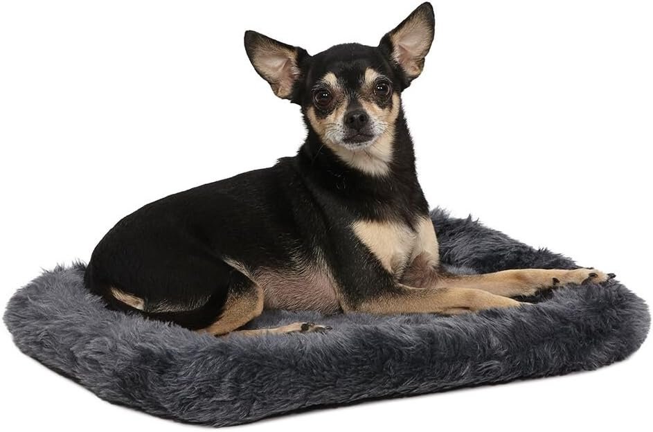MidWest Homes for Pets QuietTime XXS Dog Bed – Gray Faux Fur Bolster, Ultra-Soft and Machine Washable, Fits 18-Inch Crates and Carriers, for Small Dogs and Cats MidWest Homes for Pets QuietTime XXS Dog Bed – Gray Faux Fur Bolster, Ultra-Soft and Machine Washable, Fits 18-Inch Crates and Carriers, for Small Dogs and Cats