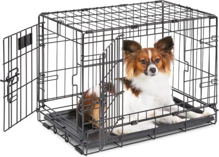 Midwest 22-Inch Double Door iCrate, for Extra-Small Breeds, Up to 15 lbs