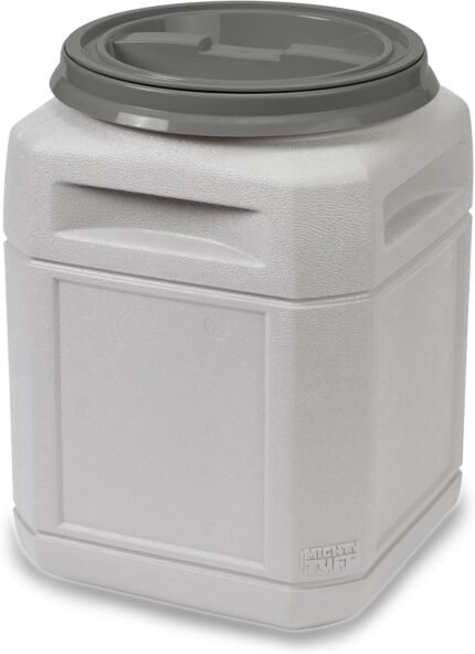 Mighty Tuff Airtight Dog Food Storage Container – 10 Gal, up to 40 lb Capacity – Cat and Dog Food Container with Twist Lid & Handles – BPA-Free, Made in USA