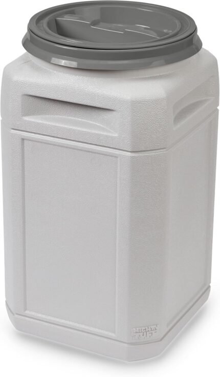 Mighty Tuff Airtight Dog Food Storage Container – 13 Gal, up to 54 lb Capacity – Cat and Dog Food Container with Twist Lid & Handles – BPA-Free, Made in USA