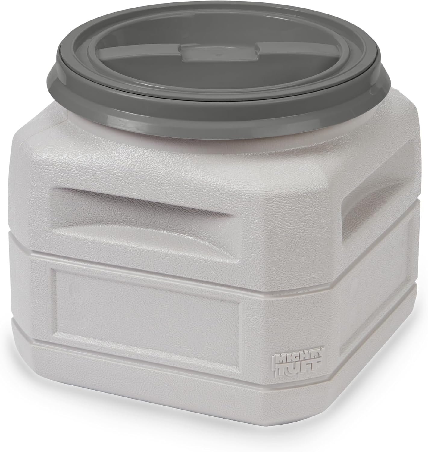 Mighty Tuff Airtight Dog Food Storage Container – 6 Gal, up to 24 lb Capacity – Cat and Dog Food Container with Twist Lid & Handles – BPA-Free, Made in USA Mighty Tuff Airtight Dog Food Storage Container – 6 Gal, up to 24 lb Capacity – Cat and Dog Food Container with Twist Lid & Handles – BPA-Free, Made in USA