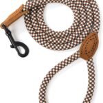 Mile High Life Dog Leash with Genuine Leather-Wrapped Ends, 4/5/6FT