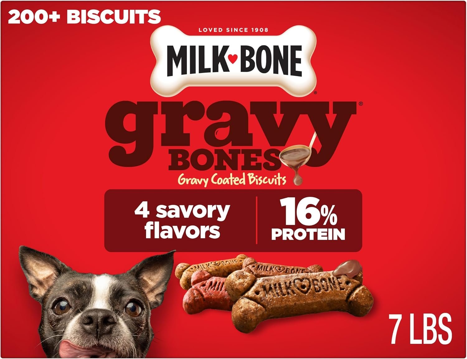 Milk-Bone GravyBones Dog Biscuits, Gravy Coated Small Dog Treats, 7 Lb. Box Milk-Bone GravyBones Dog Biscuits, Gravy Coated Small Dog Treats, 7 Lb. Box