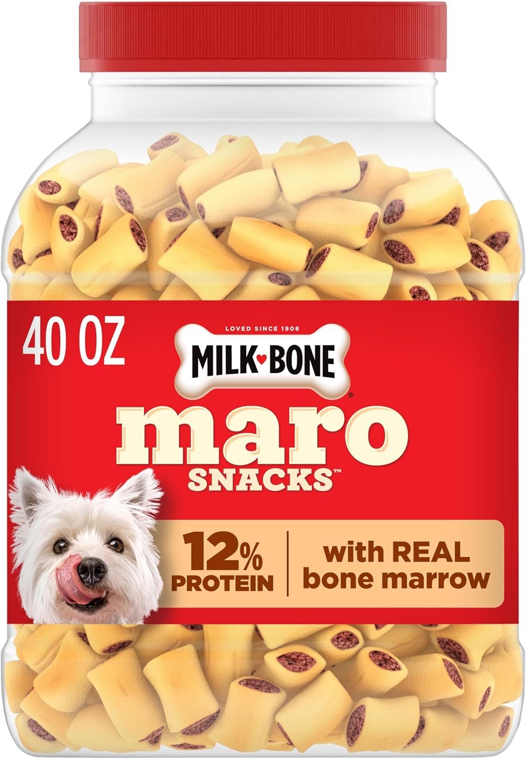 Milk-Bone MaroSnacks Small Dog Treats with Real Bone Marrow, 40 Oz. Milk-Bone MaroSnacks Small Dog Treats with Real Bone Marrow, 40 Oz.