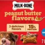 Milk-Bone Peanut Butter Flavor Biscuits, Small Dog Treats, 7 Lb.