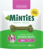 Minties Mint Dental Chews for Dogs, Small Breeds 5-25 lbs, 34 Count