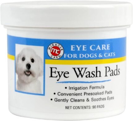 Miracle Care Eye Wash Pads for Dogs and Cats, 90 Pre-Soaked Wipes