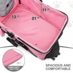 MoNiBloom Pet Stroller for Small/Medium Dogs and Cats up to 33 lbs, Pink - Image 2