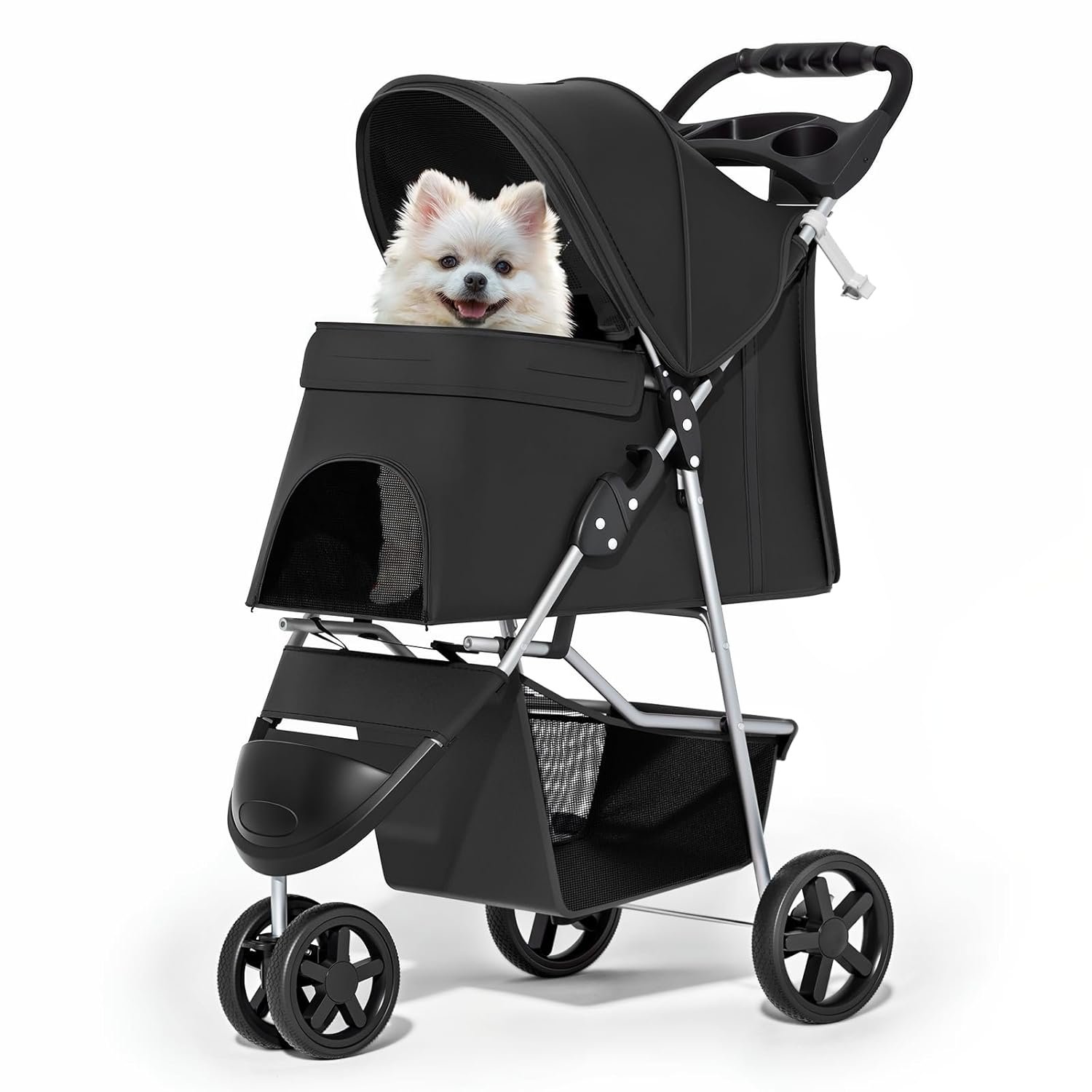 MoNiBloom Pet Stroller for Small/Medium Dogs and Cats up to 33 lbs, Black MoNiBloom Pet Stroller for Small/Medium Dogs and Cats up to 33 lbs, Black