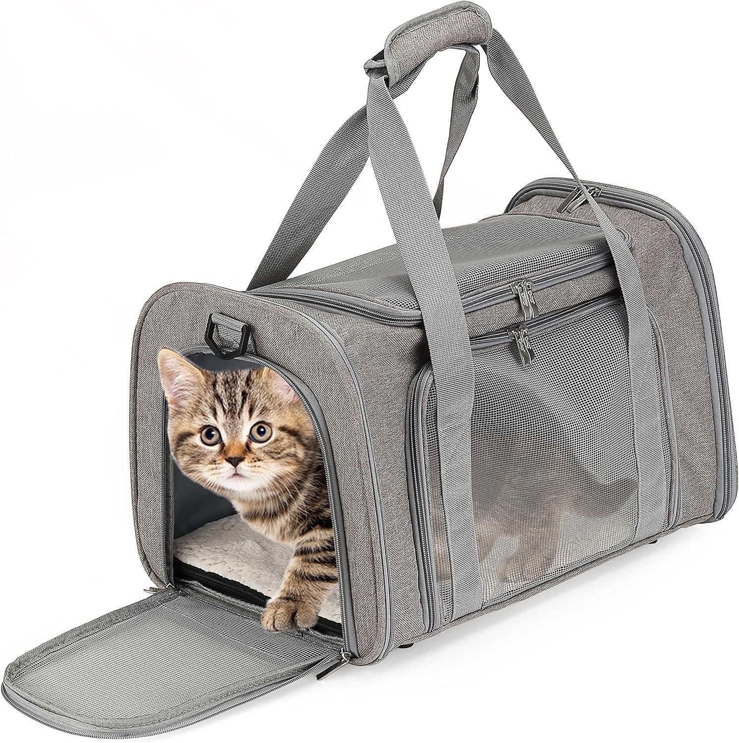 Mr. Pen- Pet Carrier, 17.5″ x 11.2″ x 11.5″, Medium Size, Gray Mr. Pen- Pet Carrier, 17.5″ x 11.2″ x 11.5″, Medium Size, Gray