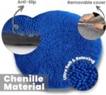 Muddy Mat® Cloud K-9 Bed for Dogs & Cats, Soft & Relaxing Donut Dog Bed, Chenille Material, Removable Cover, Washable & Dryer Safe–Navy Blue Large(40'x40') - Image 2