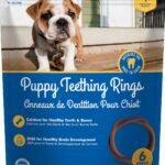 N-Bone Puppy Teething Rings, Chicken Flavor, Natural Puppy Teething Chews & Chew Treats, Helps Soothe Teething Gums, Calcium Enriched, 6 Rings