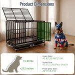 NUGRIART 48 inch Heavy Duty Indestructible XL Dog Crate for Large Dogs - Image 2