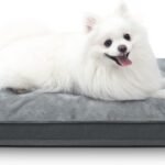 NUPIDA Waterproof Small Dog Bed for Crate with Washable Cover, 23×17, Grey