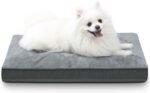 NUPIDA Waterproof Small Dog Bed for Crate with Washable Cover, 23x17, Grey