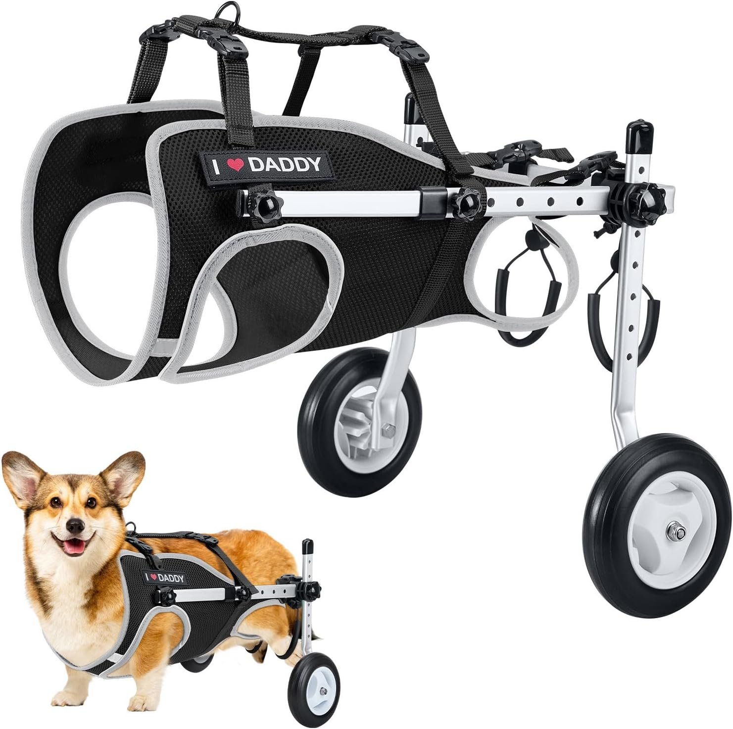 Nasjac Dog Wheelchair for Back Legs – Lightweight Portable Wheel Chair Nasjac Dog Wheelchair for Back Legs – Lightweight Portable Wheel Chair
