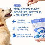 Native Pet Calming Chews for Dogs - Promotes Calming Effect, Supports Emotional Balance & Reduces Hyperactivity - Hemp Seed, Melatonin for Dogs, L-Theanine & Casein -Air-Dried 60 Chews - Image 2