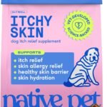 Native Pet Itchy Skin – Dog Itching Skin Relief – Vet-Formulated Gut-Skin Support, Seasonal Allergies, Healthy Skin Barrier – 60 Scoops